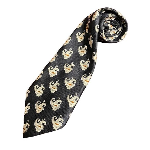 Vintage 70s Tergal textured Wide Polyester Ties - Picture 3 of 4